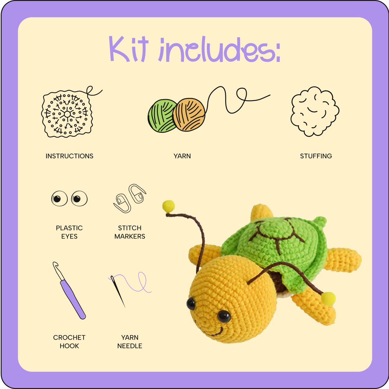 Turtle And Bee Pattern Kit