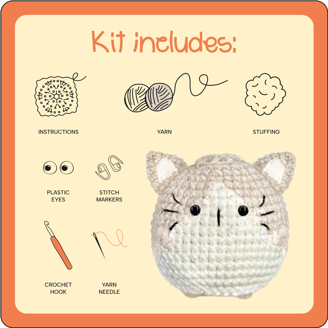 Kitty Cat crochet kit