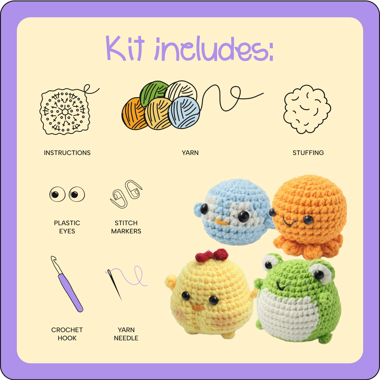 Cutiez Pack crochet kit