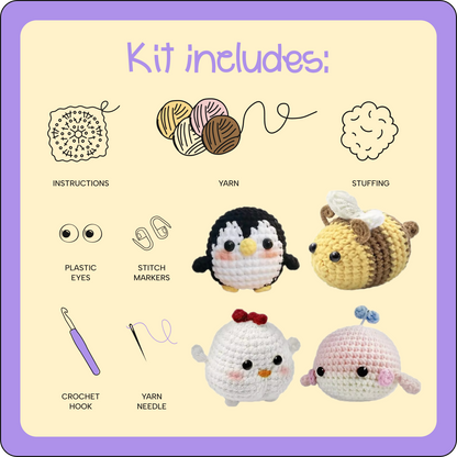 4 Pack Littlez crochet kit