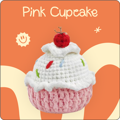 Pink Cupcake crochet kit