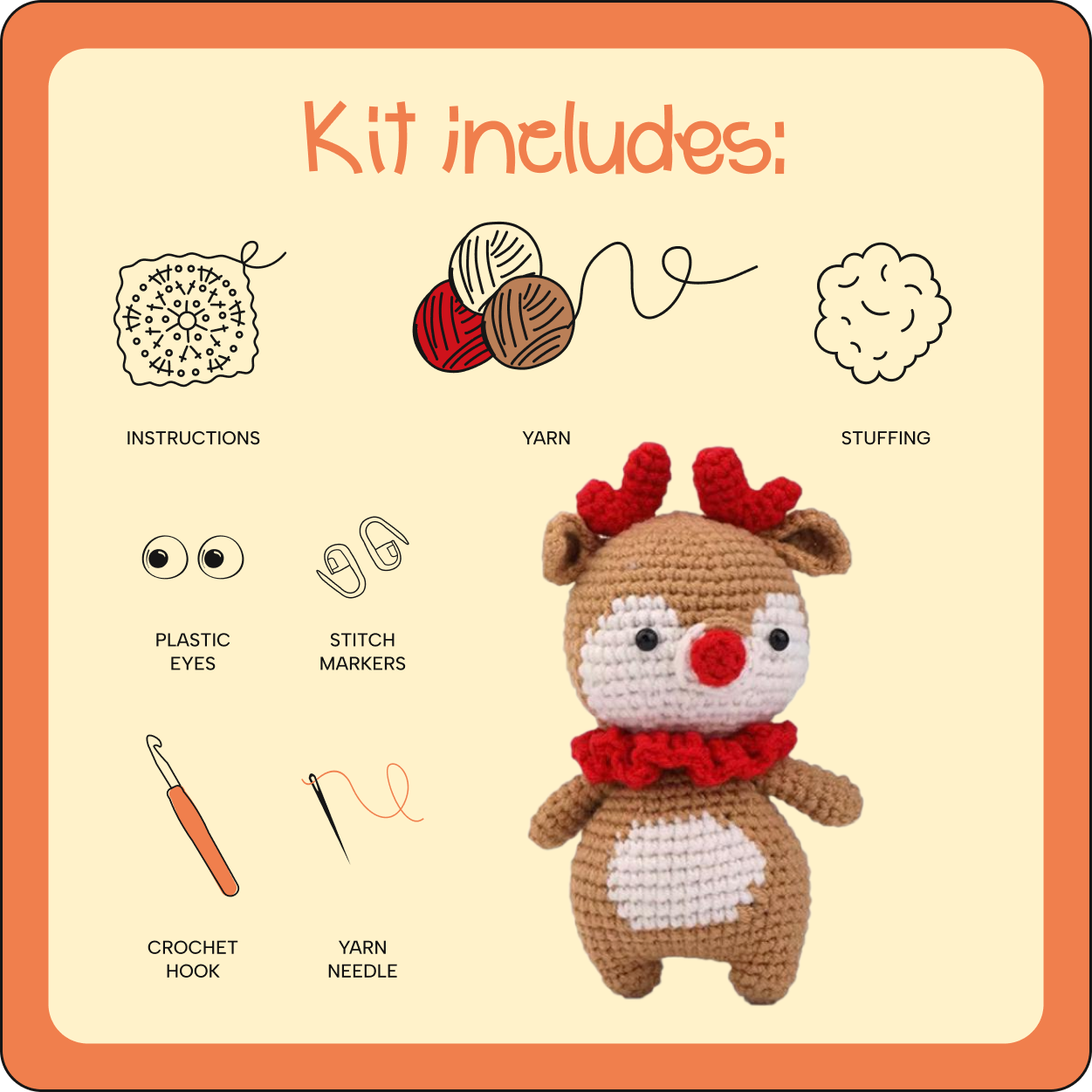 Rudolph crochet kit
