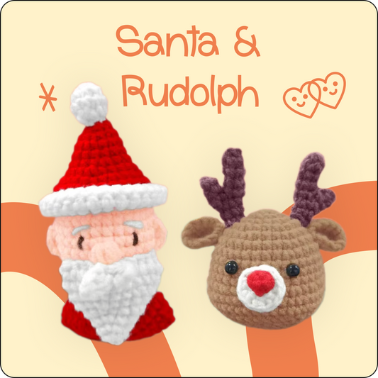 Santa & Rudolph Duo crochet kit