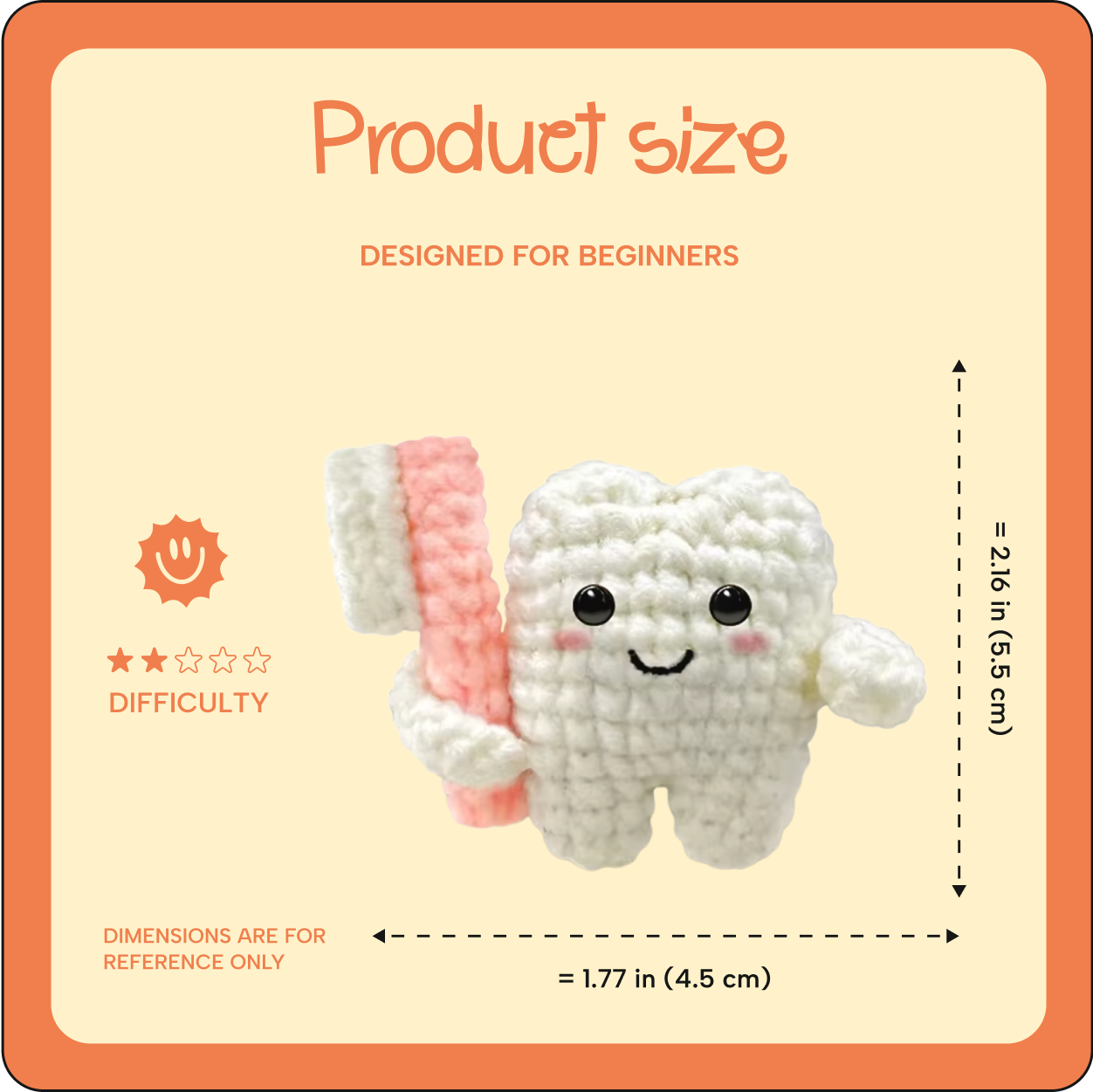 Sparkling Tooth & Brush crochet kit