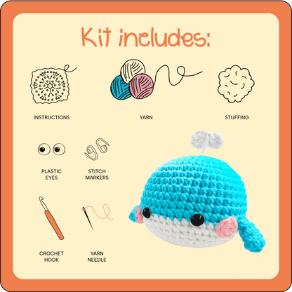 Whale crochet kit