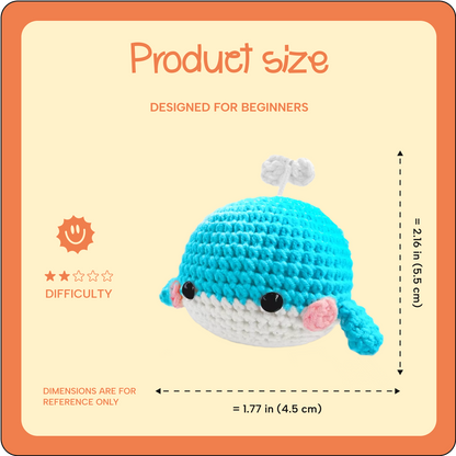 Whale crochet kit