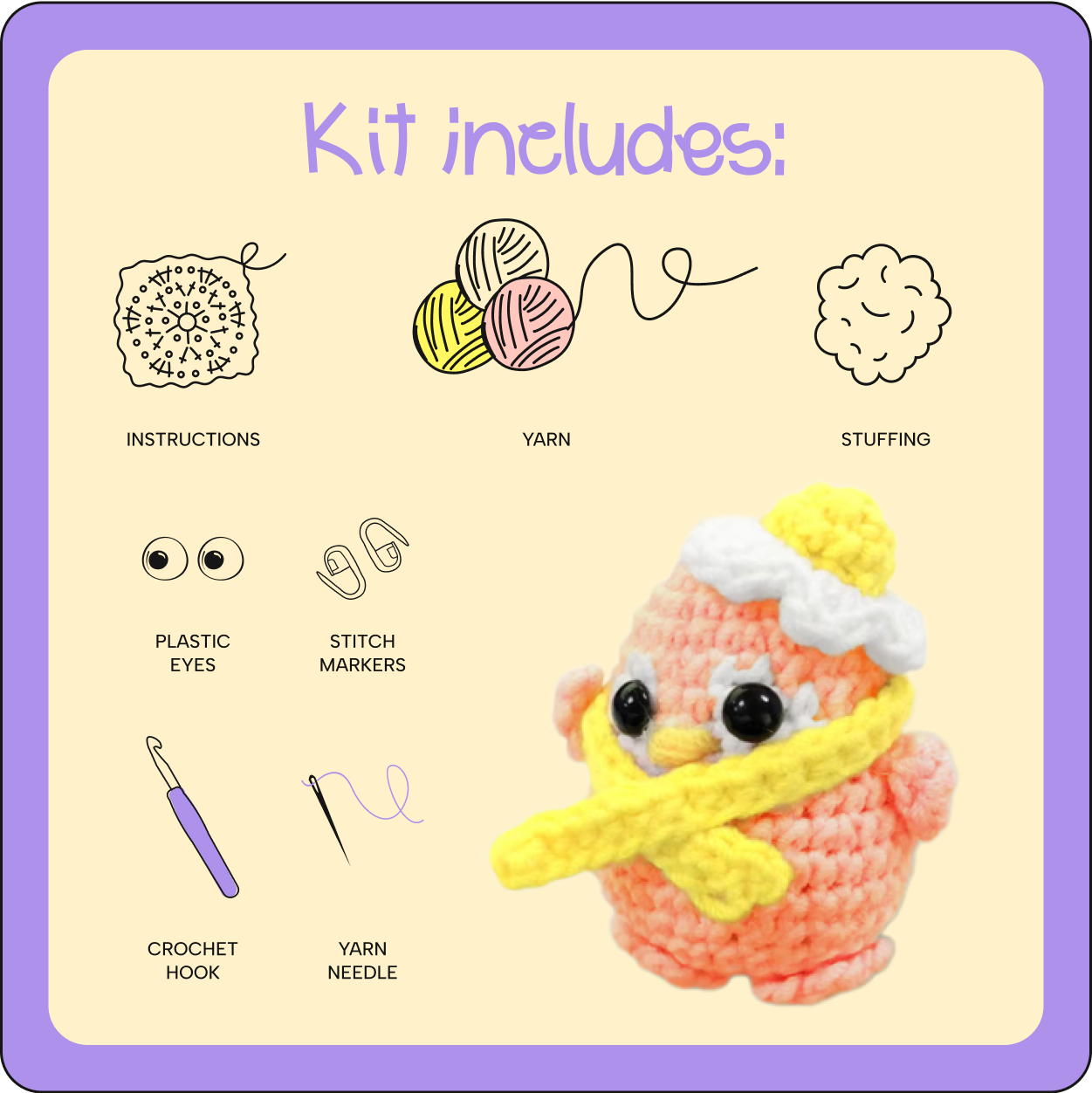 Winter Penguin crochet kit